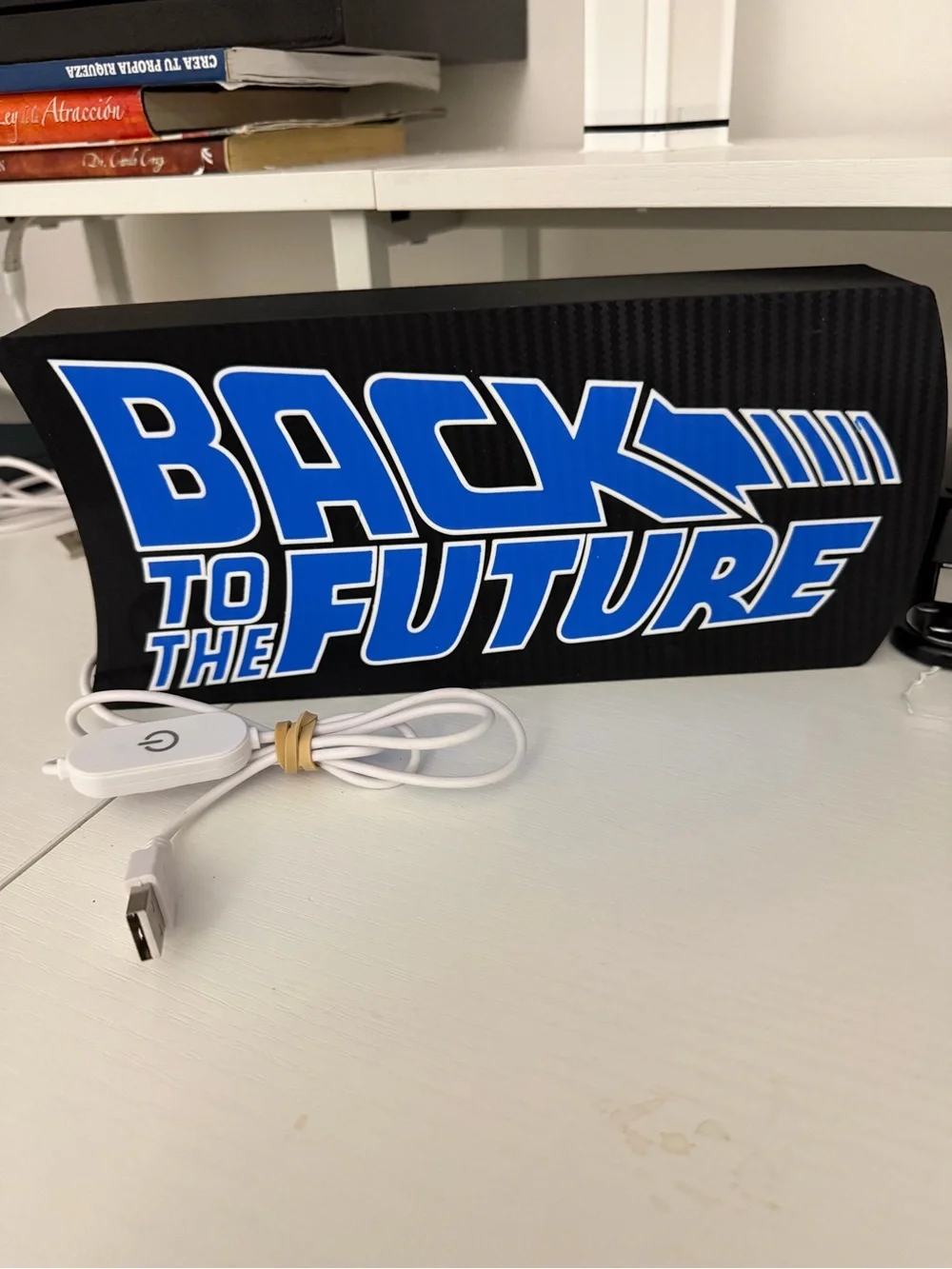 Back to the Future Illuminated Wall Sign - Blue and Black